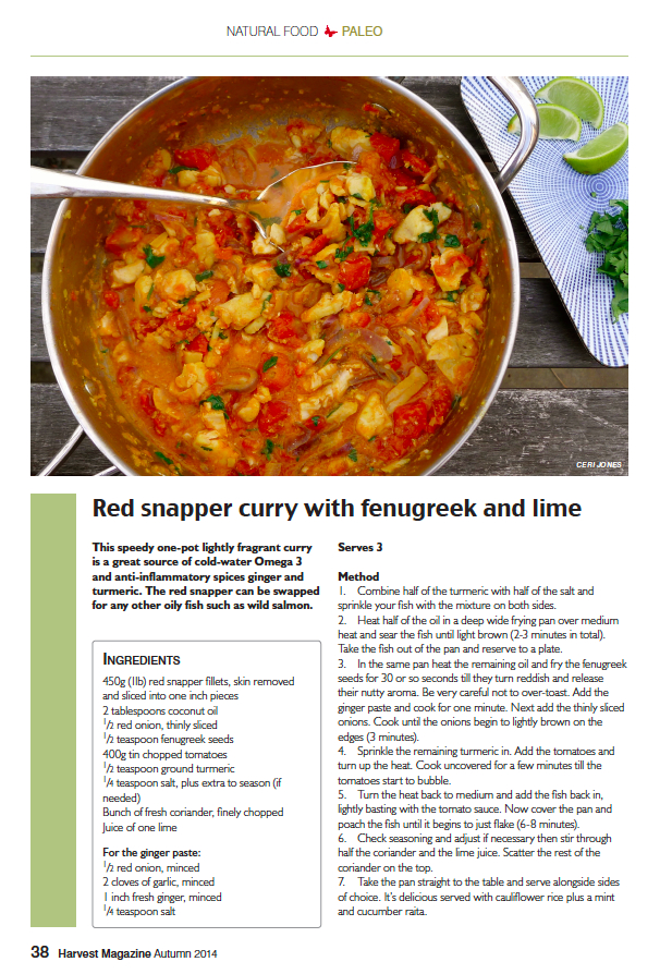 Red Snapper Curry with Fenugreek & Lime | Naturalkitchenadventures.com