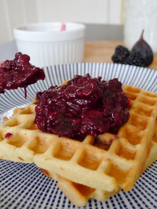 Blackberry & Fig Jam with Cashew Grain-Free Waffles