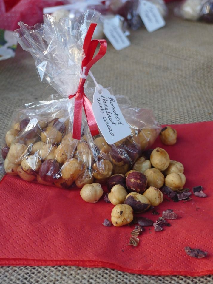 Roasted Hazelnuts with Cacao Nibs