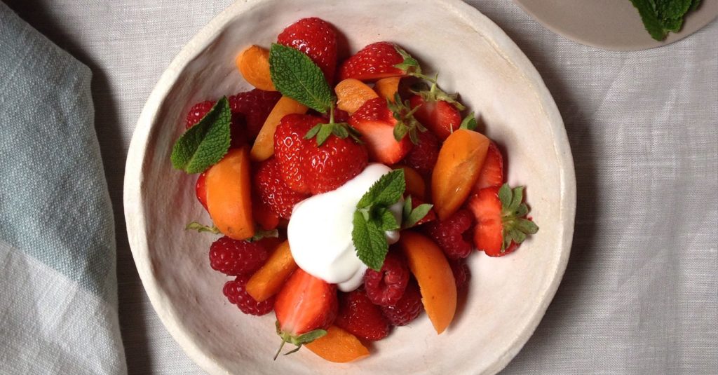 Seasonal Fruit Salad with Fresh Mint 