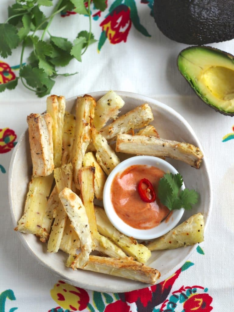 baked cassava fries, street food, vegan, gluten free, paleo