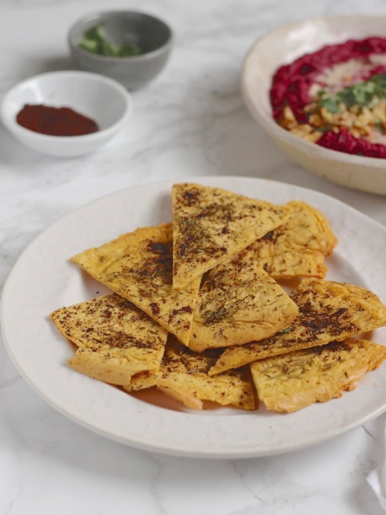 Gram Flour Tortilla Chips / Flatbread with Cheats Za’atar