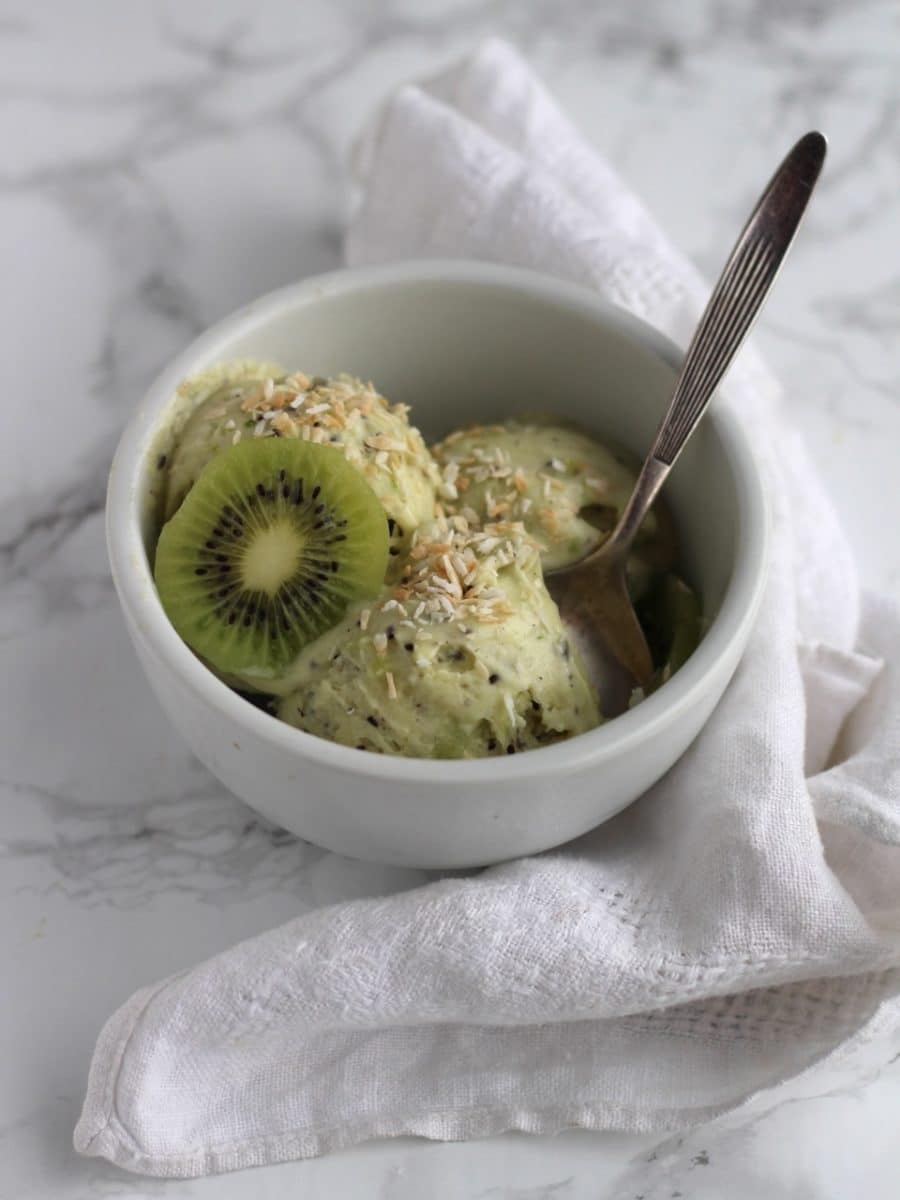 Instant Kiwi Coconut Sorbet infused with Lime & Lemongrass