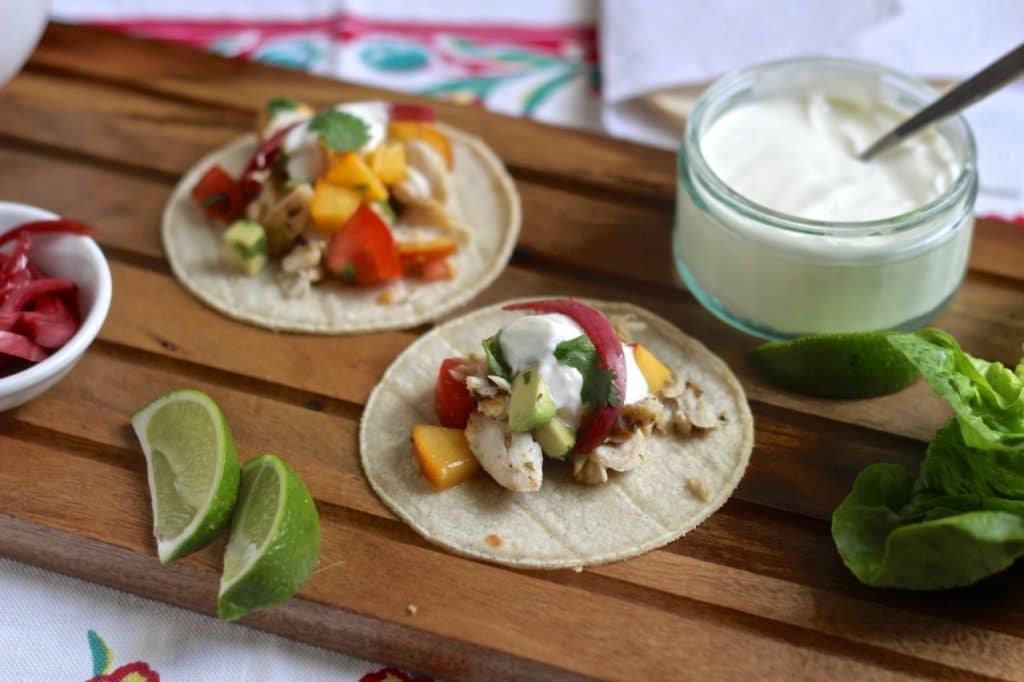 ish Tacos with Peach Salsa | Natural Kitchen Adventures | Healthy, Gluten Free, Fish, Quick weeknight supper