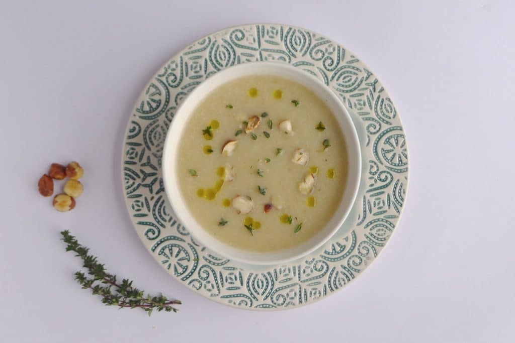 Celeriac & Apple Soup. A naturally dairy free and vegan soup by Natural Kitchen Adventures 