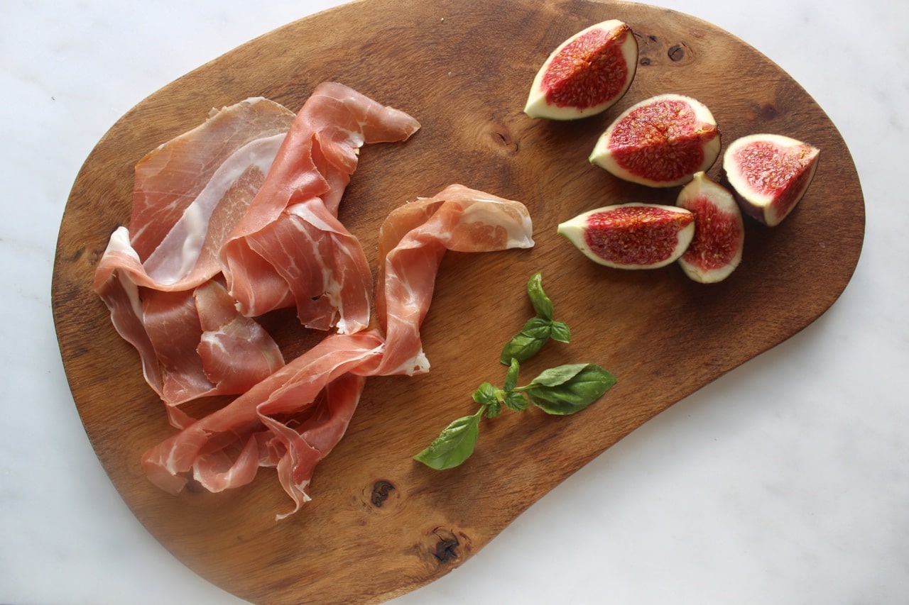 Herb rolled cashew cheese Parma Ham Fig | Natural Kitchen Adventures