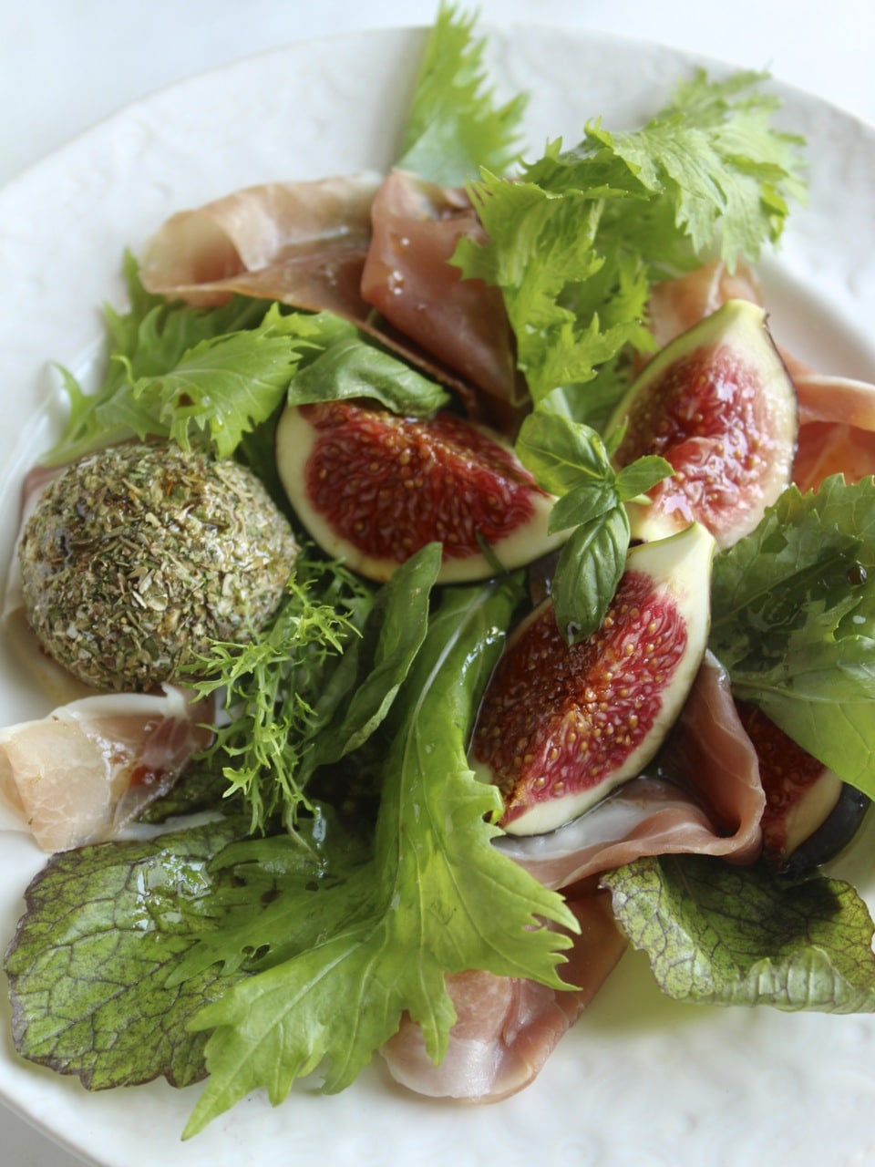 Herb rolled cashew cheese Parma Ham Fig | Natural Kitchen Adventures