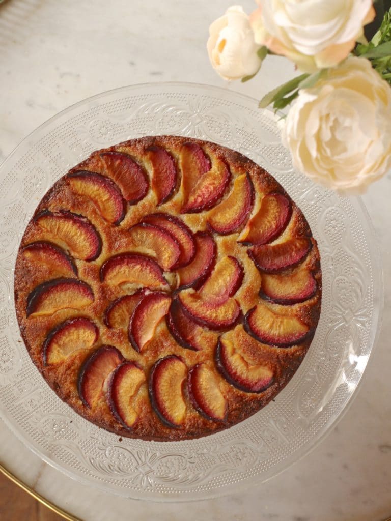 Plum Almond Honey Torte | Gluten Free Cake | Natural Kitchen Adventures