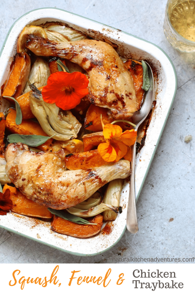 Squash, Fennel Chicken Traybake | Natural Kitchen Adventures