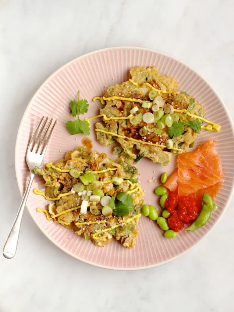 Okonomiyaki Japanese Cabbage Pancakes | Natural Kitchen Adventures