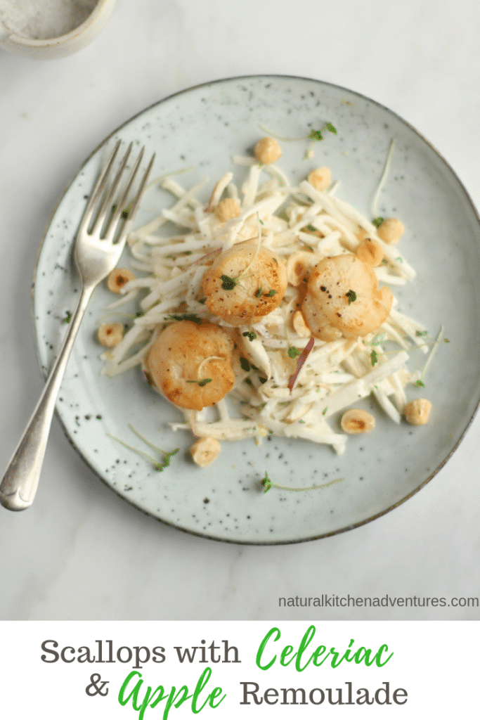 Scallops With Celeriac Apple Remoulade - Ceri Jones Chef