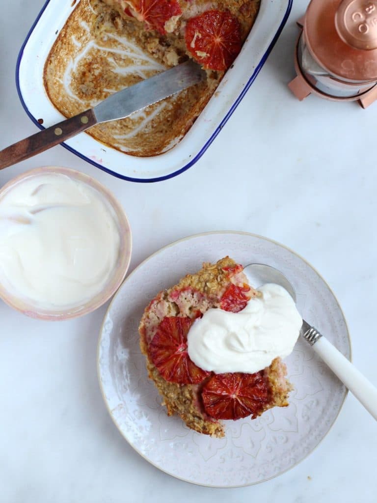 Oat Breakfast Bake with Blood Orange | Natural Kitchen Adventure 