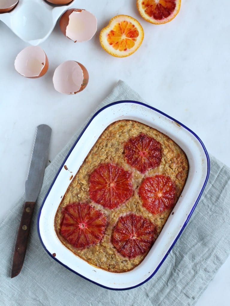 Oat Breakfast Bake with Blood Orange | Natural Kitchen Adventure