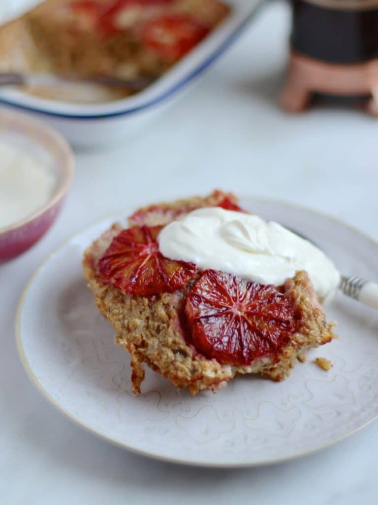 Oat Breakfast Bake with Blood Orange | Natural Kitchen Adventures