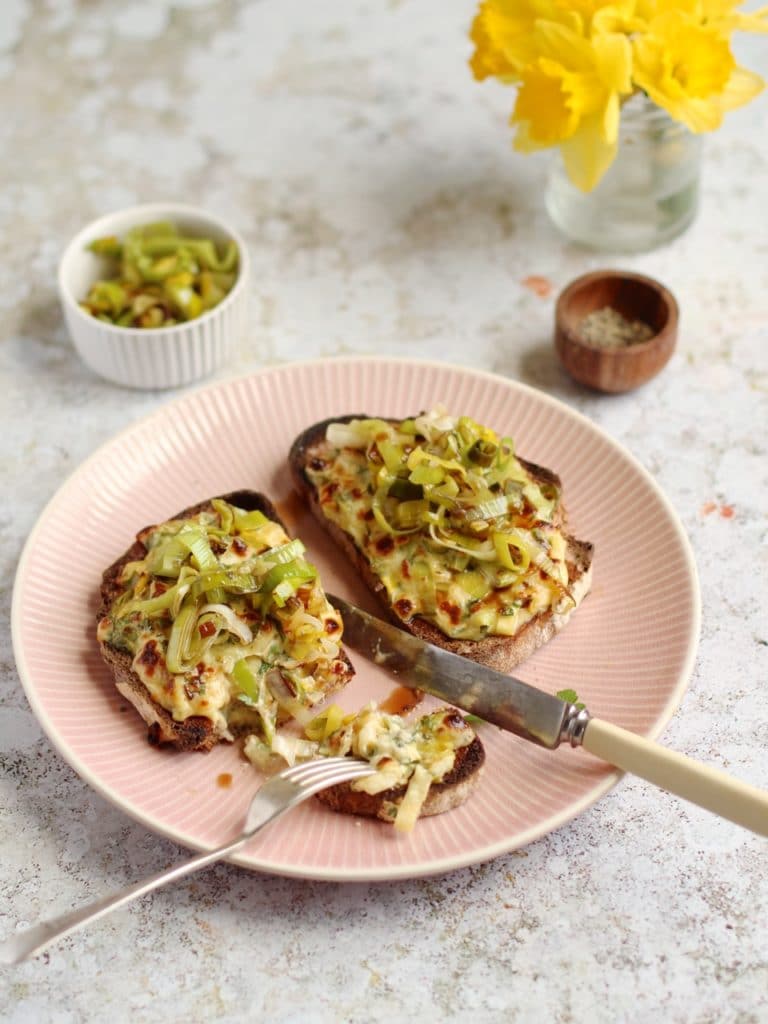 Leek and Caerphilly Welsh Rarebit | Natural Kitchen Adventures