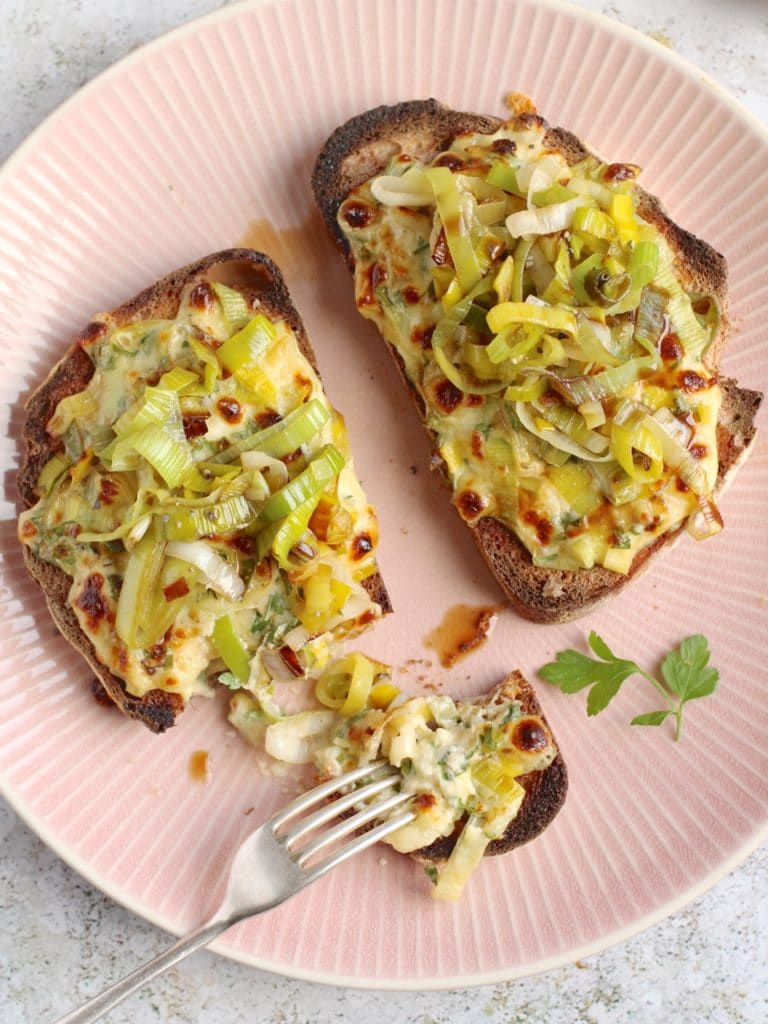 Leek and Caerphilly Welsh Rarebit | Natural Kitchen Adventures