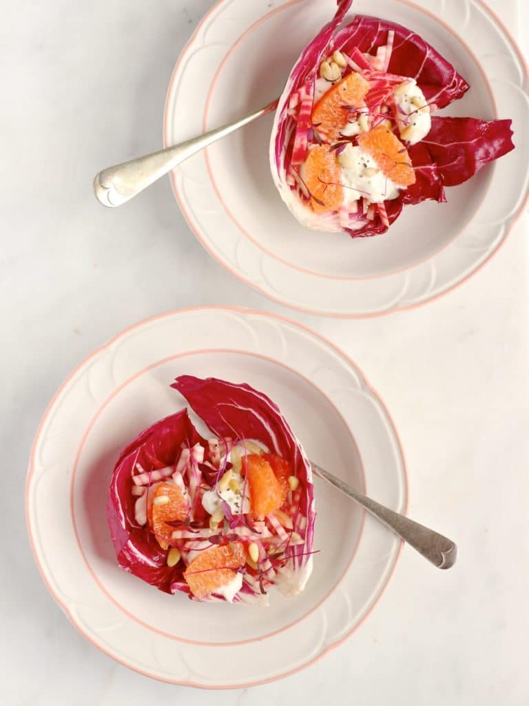 Radicchio cups with chioggia beetroot and orange | Natural Kitchen Adventures