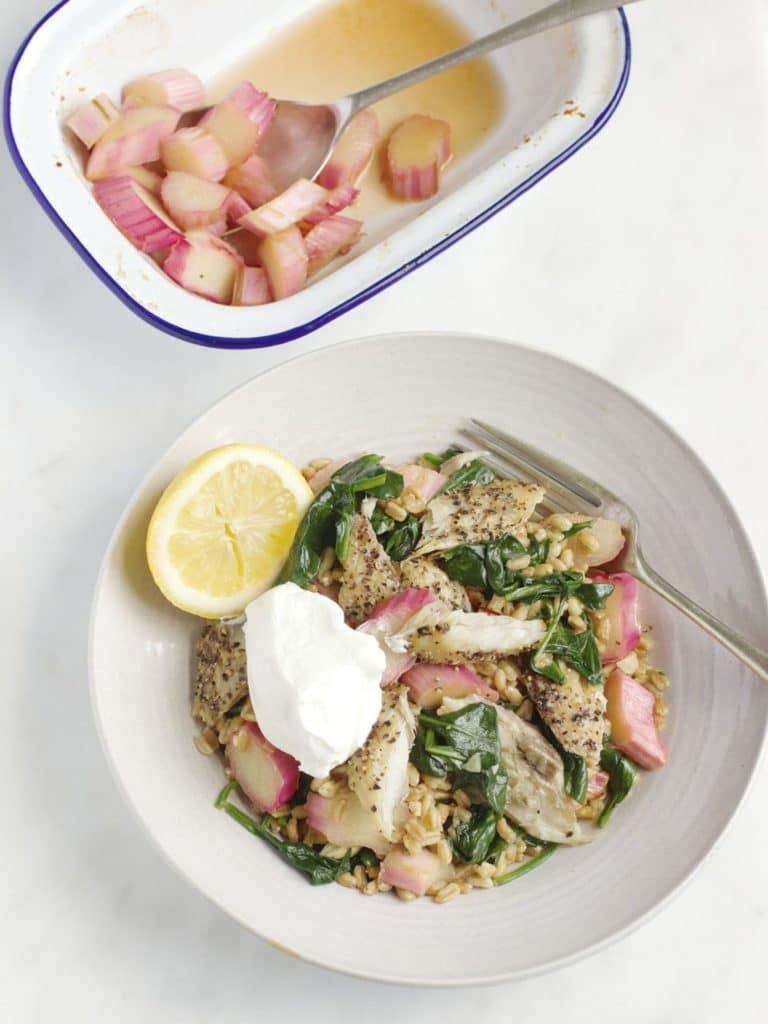 Spelt, Rhubarb and Smoked Mackerel | Natural Kitchen Adventures