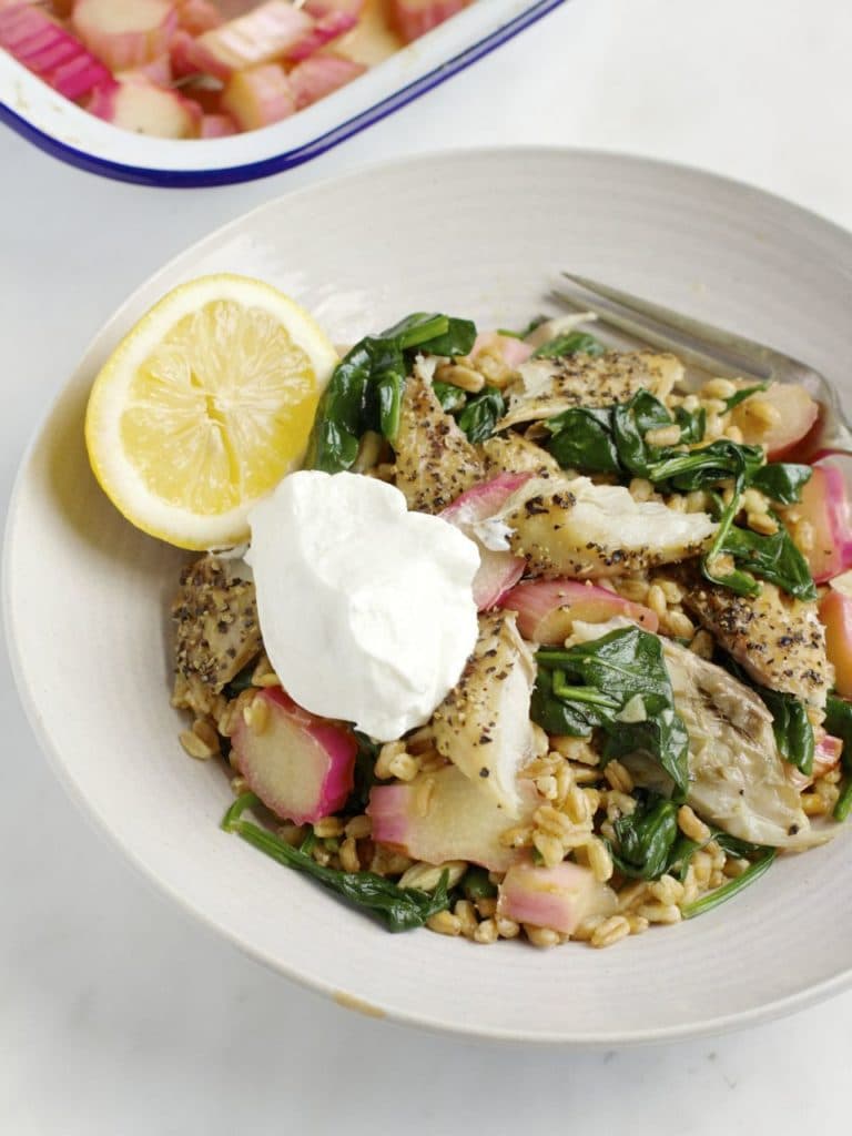 Spelt, Rhubarb and Smoked Mackerel | Natural Kitchen Adventures