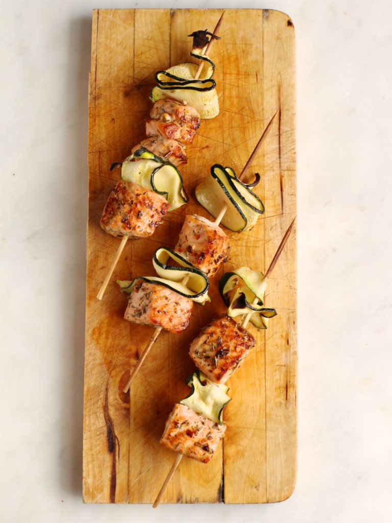 Salmon and Courgette Skewers | Natural Kitchen Adventures