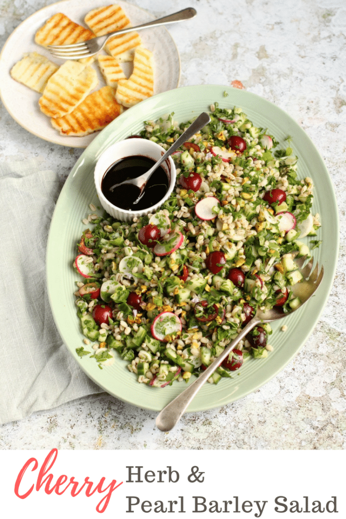 Cherry Pearl Barley Salad | Natural Kitchen Adventures