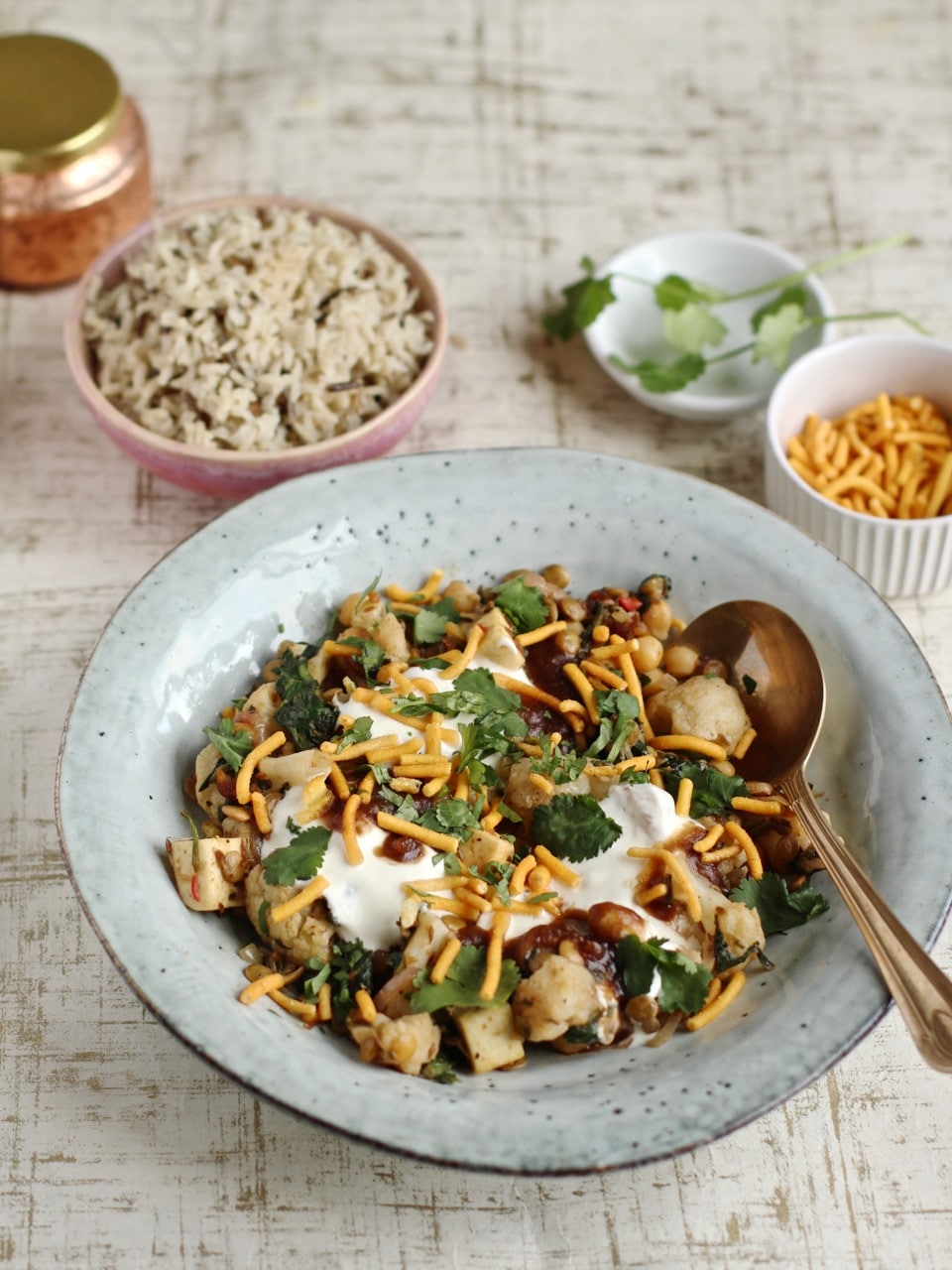 Chickpea Spinach Paneer Chaat Bowl Ceri Jones Chef