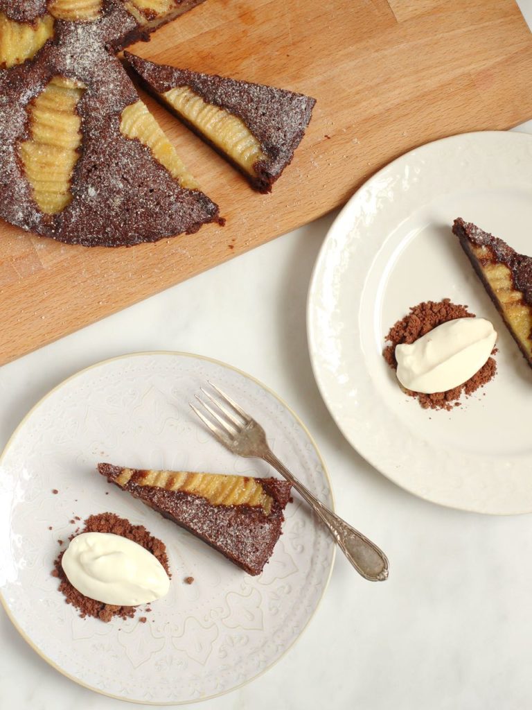 Chocolate and Pear Almond Tart | Natural Kitchen Adventures | Gluten Free 