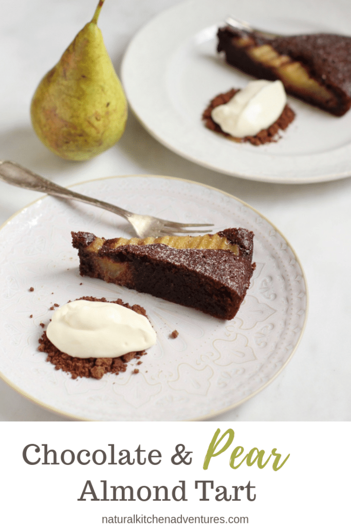 Chocolate and Pear Almond Tart | Natural Kitchen Adventures | Gluten Free 