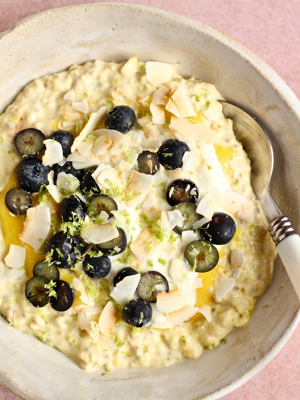 Mango Bircher with Lime, Greek Yoghurt and Blueberries | Natural Kitchen Adventures