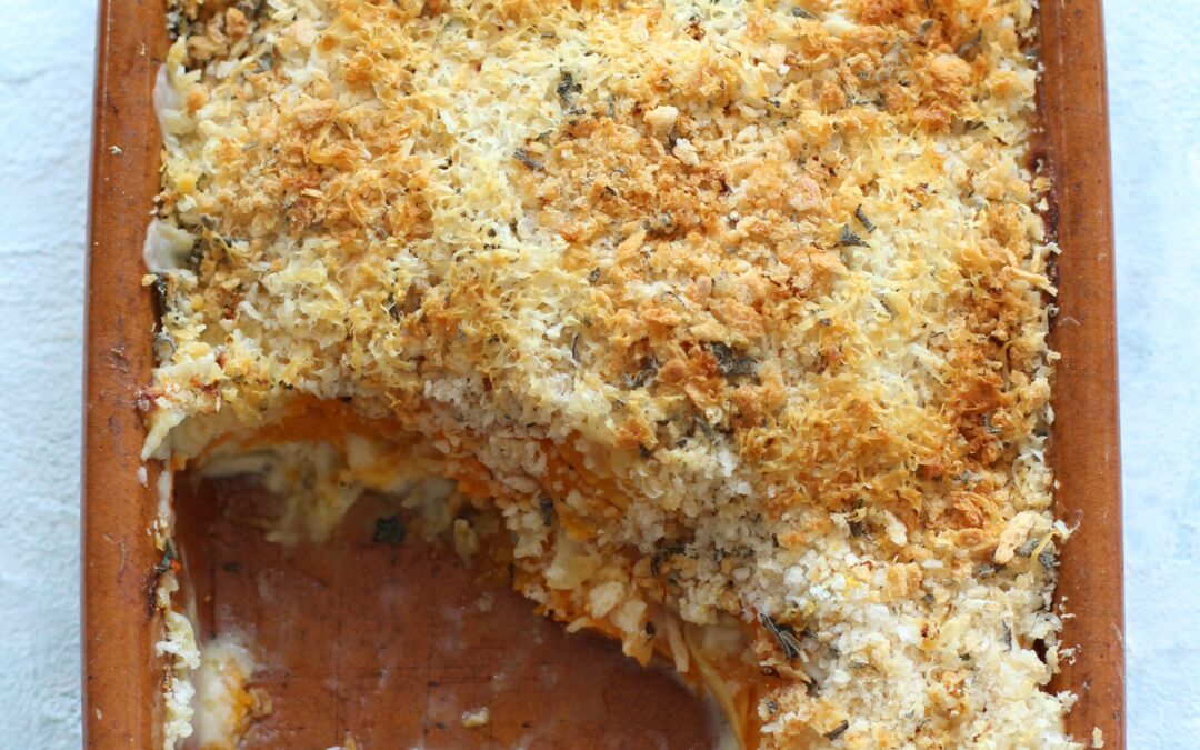 Squash Gratin with Herby Breadcrumbs