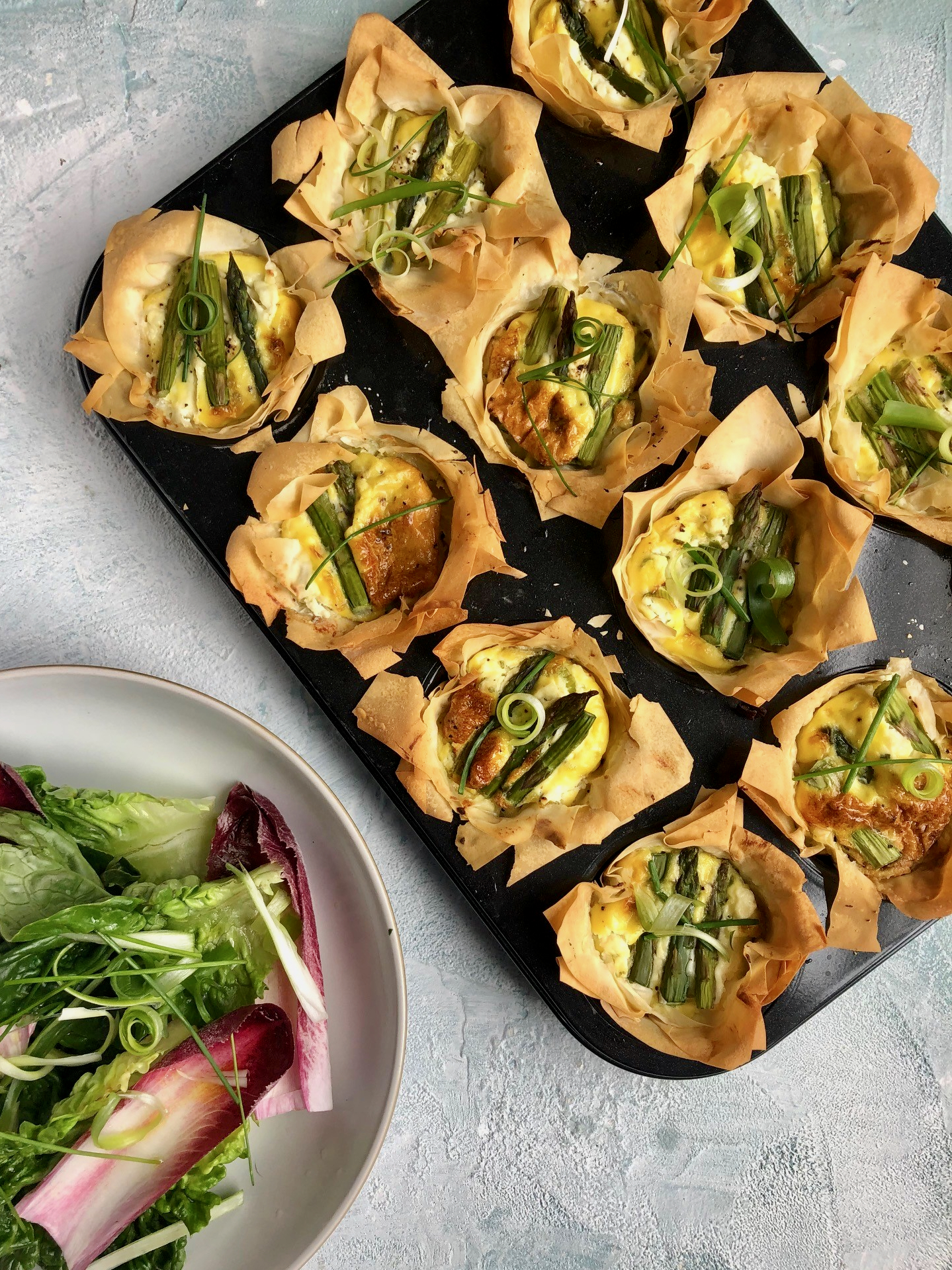 Asparagus & Allium Tarts