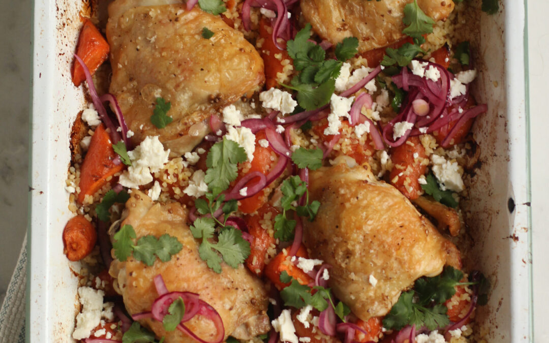 Carrot and Coriander, Chicken Thigh Tray Bake